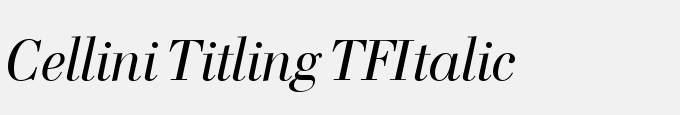 Cellini Titling TF-Italic