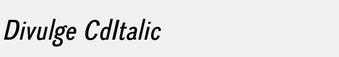Divulge Cd-Italic