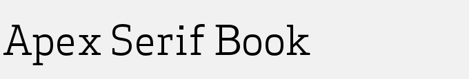 Apex Serif Book