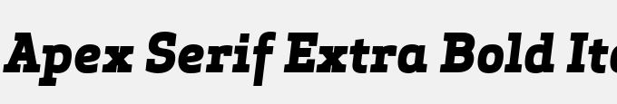 Apex Serif Extra Bold Italic