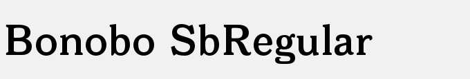 Bonobo Sb-Regular
