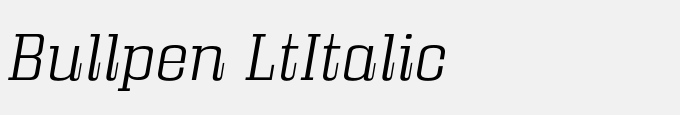 Bullpen Lt-Italic