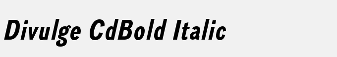 Divulge Cd-Bold Italic