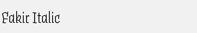 Fakir Italic