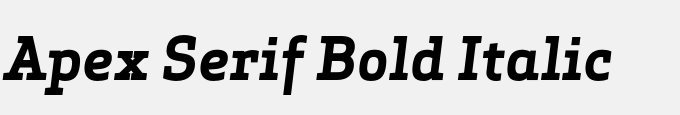 Apex Serif Bold Italic