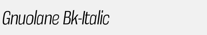 Gnuolane Bk-Italic