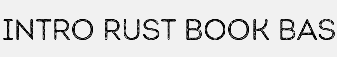 Intro Rust Book Base H2