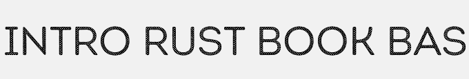 Intro Rust Book Base H1