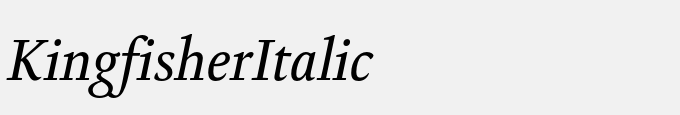 Kingfisher-Italic