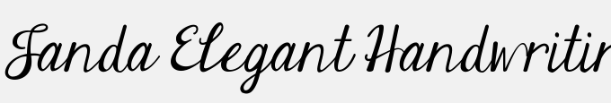 Janda Elegant Handwriting