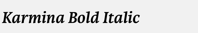 Karmina Bold Italic