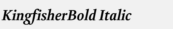 Kingfisher-Bold Italic