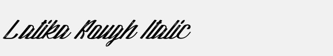 Latika Rough Italic