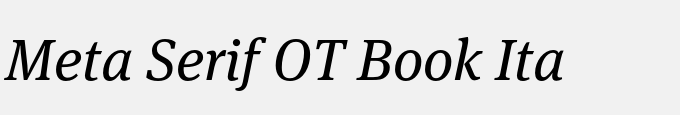 Meta Serif OT Book Ita