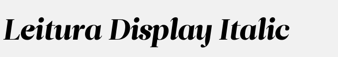 Leitura Display Italic
