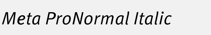 Meta Pro-Normal Italic