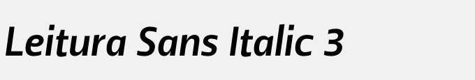 Leitura Sans Italic 3