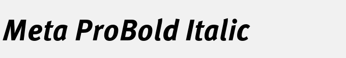 Meta Pro-Bold Italic