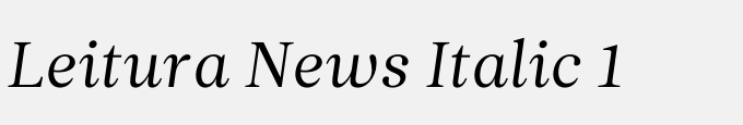 Leitura News Italic 1