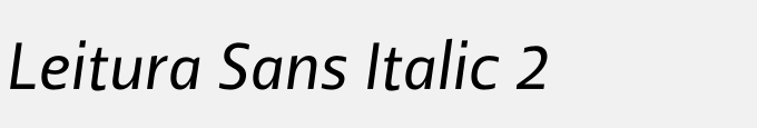 Leitura Sans Italic 2