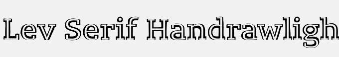 Lev Serif Handrawlight