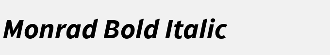 Monrad Bold Italic