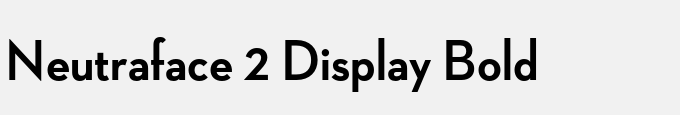 Neutraface 2 Display Bold