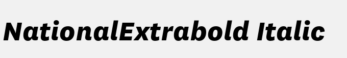 National-Extrabold Italic
