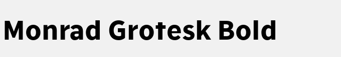 Monrad Grotesk Bold