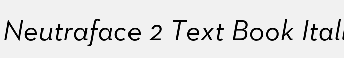 Neutraface 2 Text Book Italic