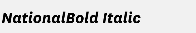 National-Bold Italic