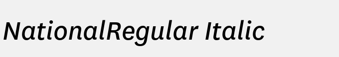 National-Regular Italic