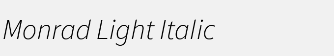 Monrad Light Italic