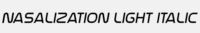 Nasalization Light Italic