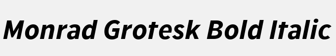 Monrad Grotesk Bold Italic