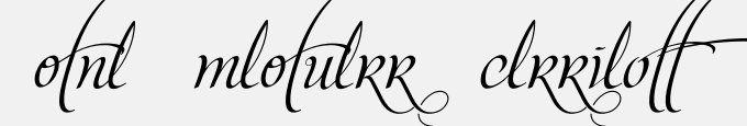 Mon Amour Script Ligatures