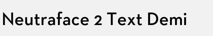 Neutraface 2 Text Demi