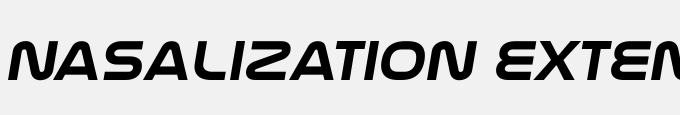Nasalization Extended Bold Italic