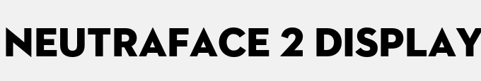 Neutraface 2 Display Titling