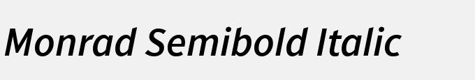 Monrad Semibold Italic