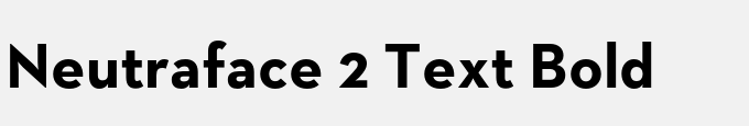 Neutraface 2 Text Bold
