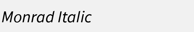 Monrad Italic