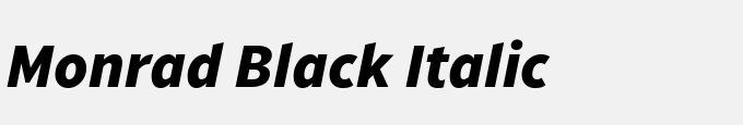 Monrad Black Italic