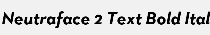 Neutraface 2 Text Bold Italic