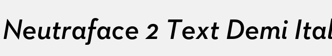 Neutraface 2 Text Demi Italic