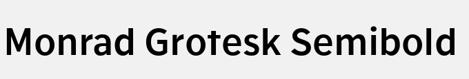 Monrad Grotesk Semibold
