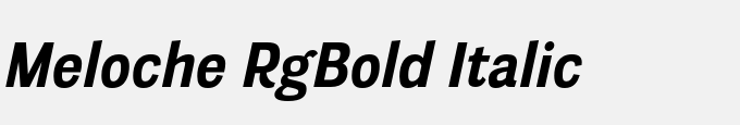 Meloche Rg-Bold Italic