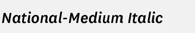 National-Medium Italic
