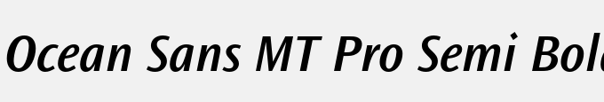 Ocean Sans MT Pro Semi Bold Ita