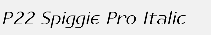 P22 Spiggie Pro Italic